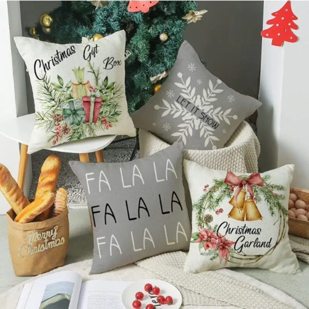 Christmas Pillow Covers 18x18, Farmhouse Christmas Decor